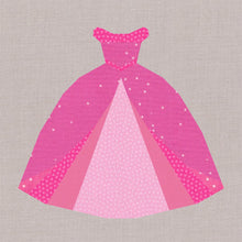 Load image into Gallery viewer, You Shall go to the Ball, Ballgown, Princess, Foundation Paper Piecing Pattern (FPP Pattern), Quilt Block, 4 sizes FPP Patterns- Full Bobbin Designs foundation paper piecing patterns quilt block patterns sewing patterns