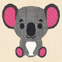 Load image into Gallery viewer, Koala Kuddles, Foundation Paper Piecing Pattern (FPP Pattern), Quilt Block, 4 sizes

