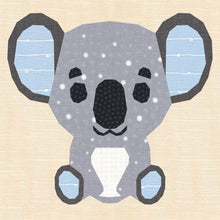 Load image into Gallery viewer, Koala Kuddles, Foundation Paper Piecing Pattern (FPP Pattern), Quilt Block, 4 sizes
