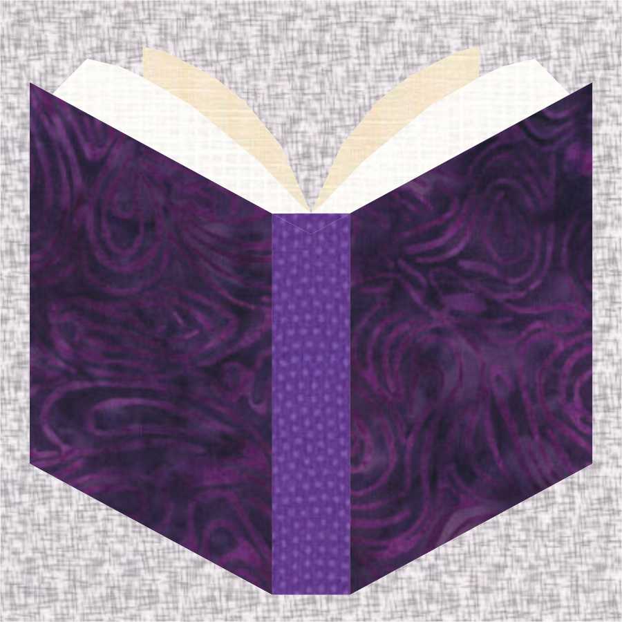 An Open Book, Foundation Paper Piecing Pattern (FPP Pattern), Quilt Block, 4 sizes