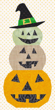 Load image into Gallery viewer, Pumpkin Stack, Halloween, Foundation Paper Piecing Pattern (FPP Pattern), Quilt Block,  2 sizes
