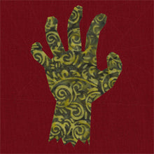 Load image into Gallery viewer, Zombie Hand, Halloween, Foundation Paper Piecing Pattern (FPP Pattern), Quilt Block, 4 sizes

