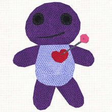 Load image into Gallery viewer, Voodoo Doll, Witchcraft, Foundation Paper Piecing Pattern (FPP Pattern), Quilt Block, 4 sizes
