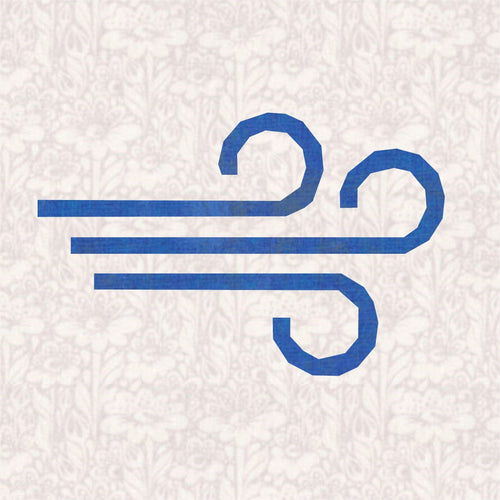 Windy, Wind Symbol, Foundation Paper Piecing Pattern (FPP Pattern), Quilt Block,  3 sizes FPP Patterns- Full Bobbin Designs foundation paper piecing patterns quilt block patterns sewing patterns