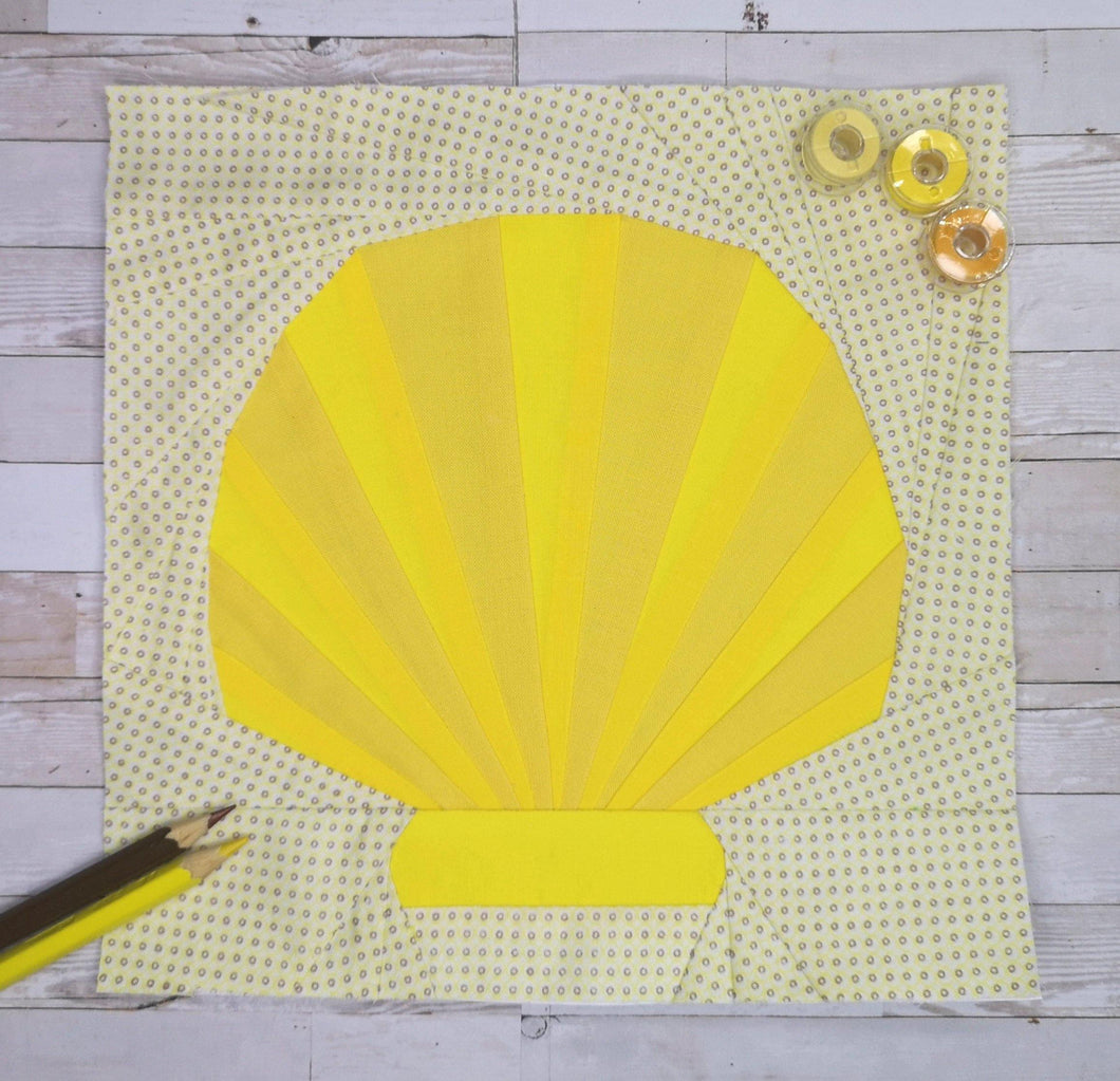 Scallop Seashell, Foundation Paper Piecing Pattern (FPP Pattern), Quilt ...